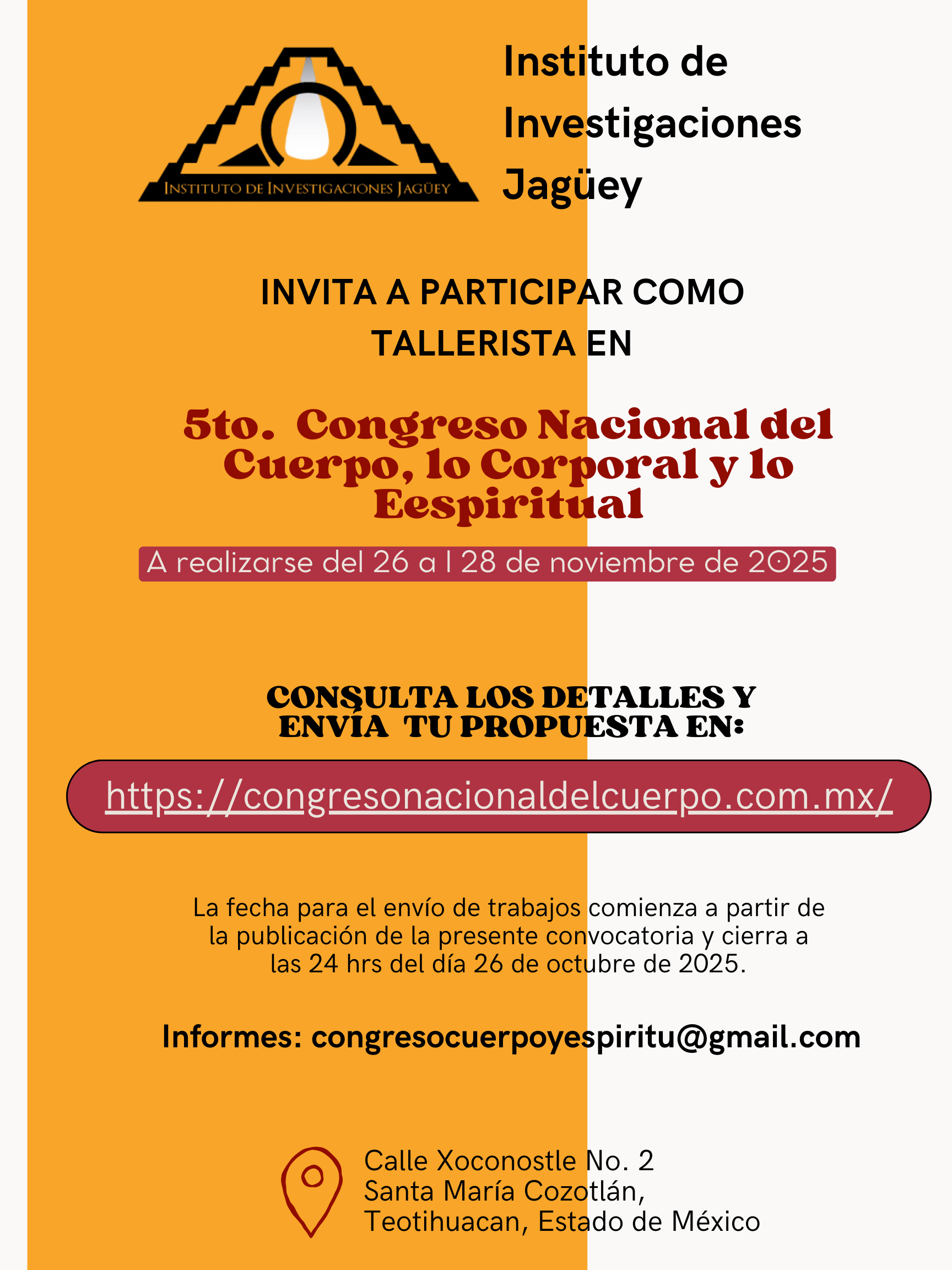 Registro – 6to Congreso Nacional del Cuerpo, lo Corporal y lo Espiritual